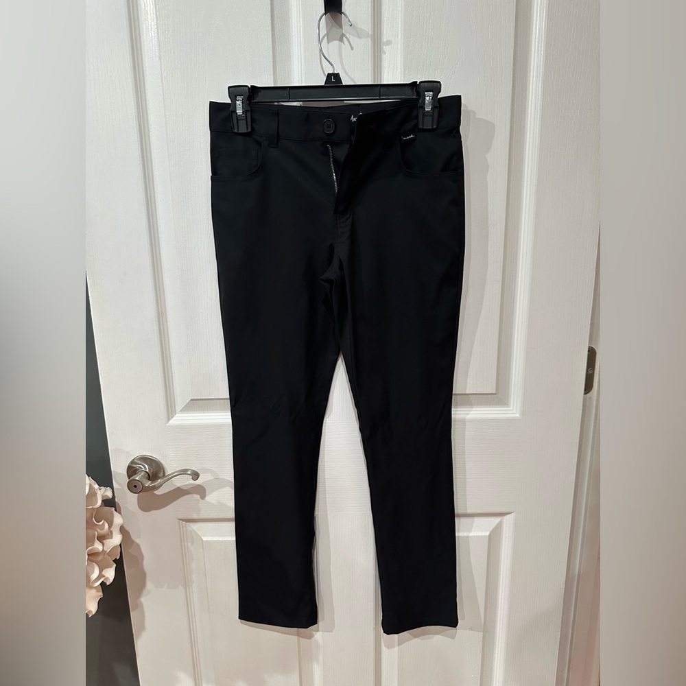 Travis Mathew Black Slim Fit Pants Golf